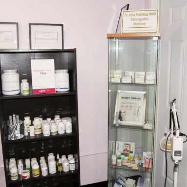 Photo of products in doctor's office